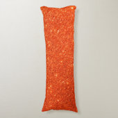 Oranje Faux Glitter Body Pillow Lichaamskussen (Voorkant Verticaal)