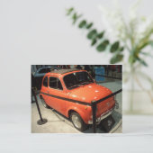 Oranje Fiat Briefkaart (Staand voorkant)