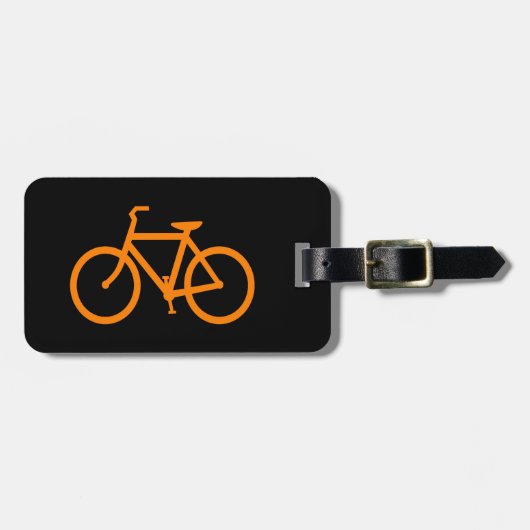 Oranje fiets bagagelabel (Voorkant horizontaal)