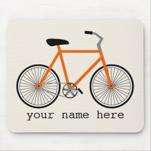 Oranje fiets Mousepad Muismat