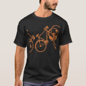 oranje fietsen . fietsen geïnspireerd t-shirt (Voorkant)