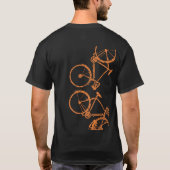 oranje fietsen . fietsen geïnspireerd t-shirt (Achterkant)
