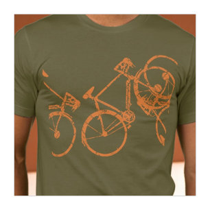 oranje fietsen . fietsen geïnspireerd t-shirt