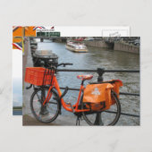 Oranje fietsenBriefkaart Briefkaart (Voorkant / Achterkant)