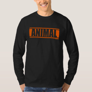 Oranje fitnesskleding van het dier Gym Oranje afdr T-shirt