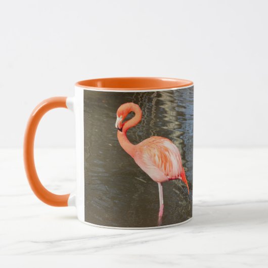 Oranje Flamingo Foto Mok (Links)