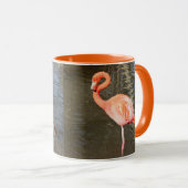 Oranje Flamingo Foto Mok (Voorkant rechts)