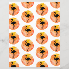 Oranje Flamingo patroon plakboek papier