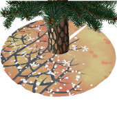 Oranje Floral Abstract Kerstboom Rok