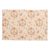 Oranje Floral Patroon Kussensloop (Achterkant)