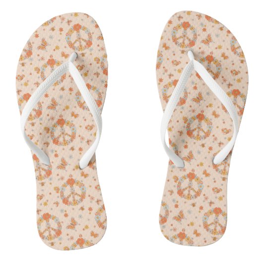 Oranje Floral Patroon Teenslippers (Voetbed)