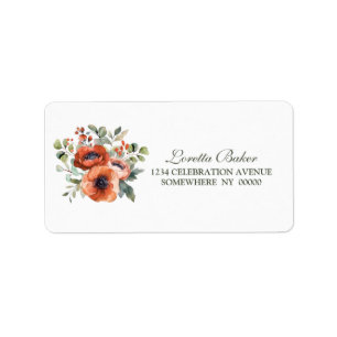 Oranje Floral Wedding Etiket