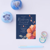 Oranje Floral Wedding van de laagste begrotingsmar Flyer (Enkel)