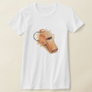 Oranje fluit vrouw T T-shirt