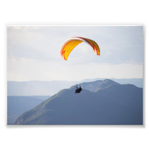 Oranje foto van zwitserland Paraglider Afdruk