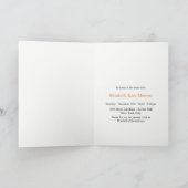 Oranje Fox Burlap Baby shower Uitnodiging (Binnen)