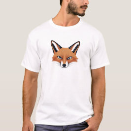 Oranje Fox Head Illustration - Bos schepsel T-shirt