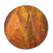 Oranje fractale Dart Board Dartbord (Voorkant)