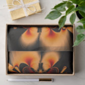 Oranje fractale ventilator tissuepapier (Geschenk)