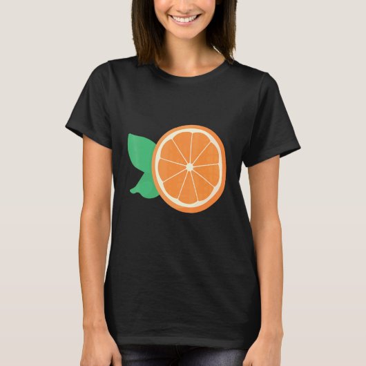 Oranje fruit t-shirt (Voorkant)