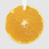Oranje fruit, vers slice ornament (achterkant)