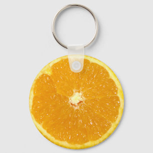 Oranje fruit, vers slice sleutelhanger