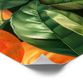 oranje fruitmuur kunst poster (Hoek)