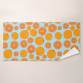 Oranje fruitpatroon badhanddoek (Badhanddoek)