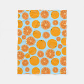 Oranje fruitpatroon fleece deken (Voorkant)