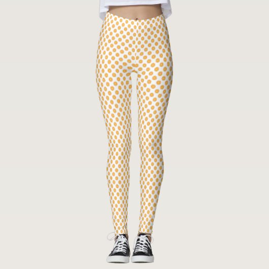 Oranje fruitpatroon leggings (Voorkant)