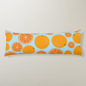 Oranje fruitpatroon lichaamskussen (Voorkant)