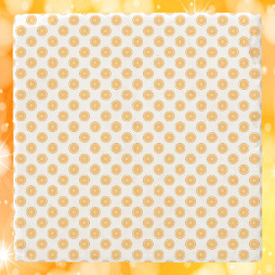 Oranje fruitpatroon stenen onderzetter