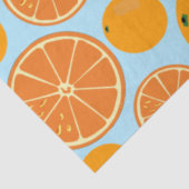 Oranje fruitpatroon tissuepapier (Detail)