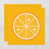 Oranje fruitplak Uitnodiging (Voorkant / Achterkant)