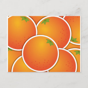 Oranje Funky Briefkaart
