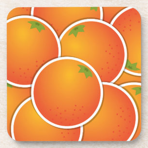 Oranje Funky Drankjes Onderzetter