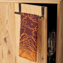 Oranje garen keukenhanddoeken