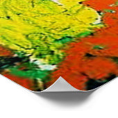 Oranje gator met gele afro poster (Hoek)