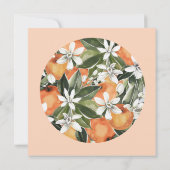 Oranje geacht Baby shower met kleine dijen Kaart (Achterkant)