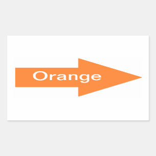 Oranje gebarenteken rechthoekige sticker