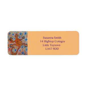 Oranje Gecko Return Address Label