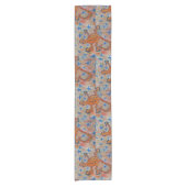 Oranje Gecko Table Runner Korte Tafelloper (Voorkant)