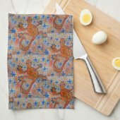 Oranje Gecko Tea Towel Theedoek (Quarter Fold)