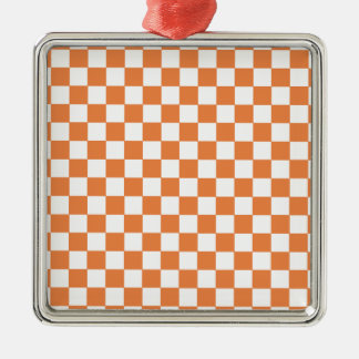 Oranje gecontroleerd patroon metalen ornament