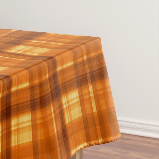 Oranje gecontroleerd Tartan Print, Tafelkleed (Voorbeeld)
