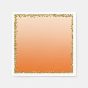 Oranje Gedompeld Goud Glitters Glam Schitterende F Servet