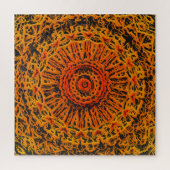 Oranje, geel en zwart Abstract Legpuzzel (Verticaal)