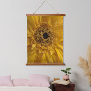 Oranje Geel Gerbera Bloem Kleur Fotografie Hangend Wandkleed