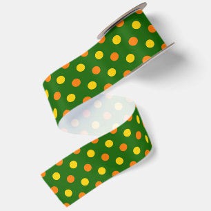 Oranje Geel Groen Stippen Design Lint