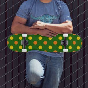 Oranje Geel Groen Stippen Design Skateboard